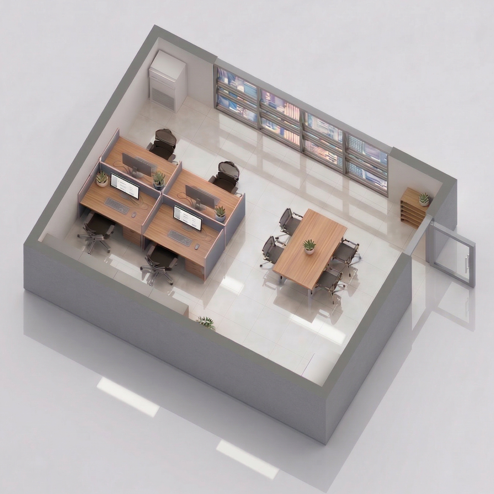 10평형 / 3~5인 사무실 조감도