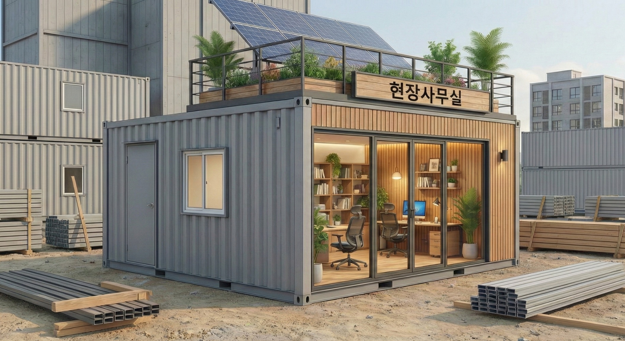 컨테이너 사무실 십분 활용하기